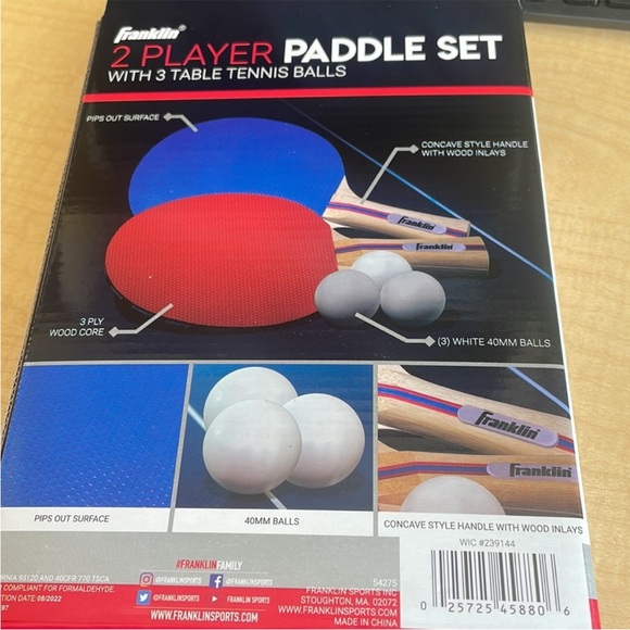Franklin 2 Player Paddle Set - Picture 2 of 2